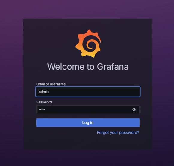 Grafana login